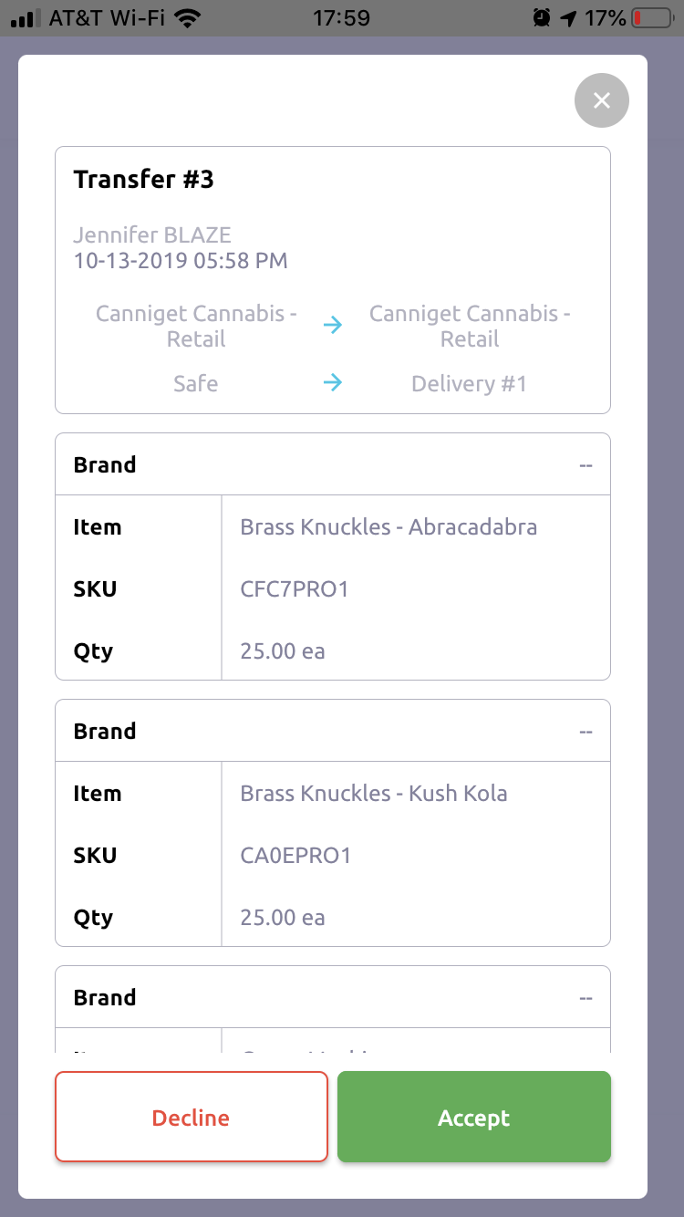 Retail BLAZE Delivery App
